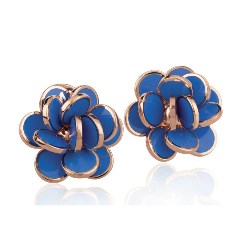 Orecchini Chantecler lobo paillettes Mini smalto azzurro Capri