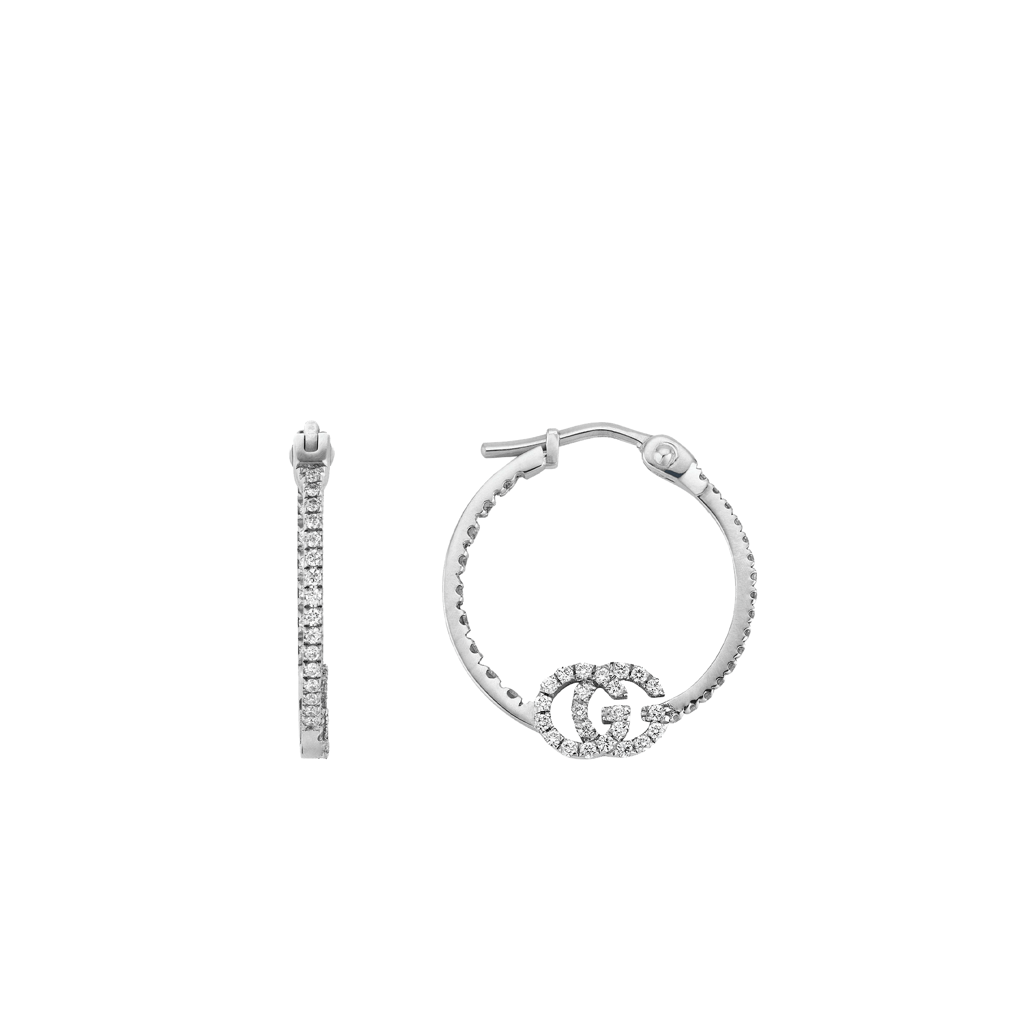 GUCCI GG Running earrings with diamonds