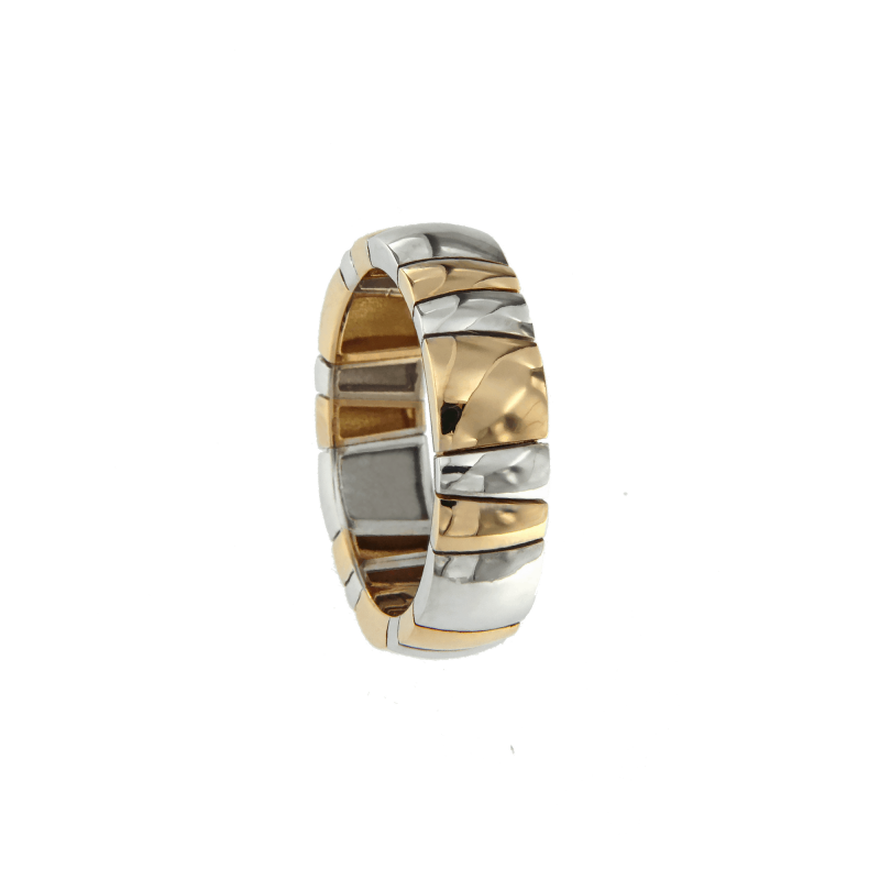 Anello Los Angeles in oro rosa con finiture bianche