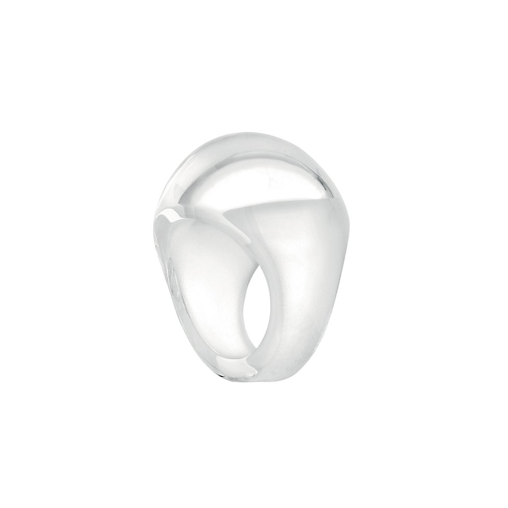 Anello Cabochon Lalique white patina