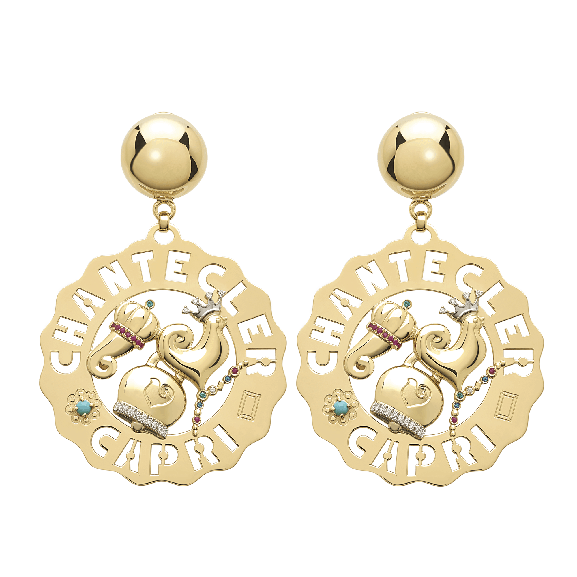 Chantecler Orecchini Logo grandi gallo