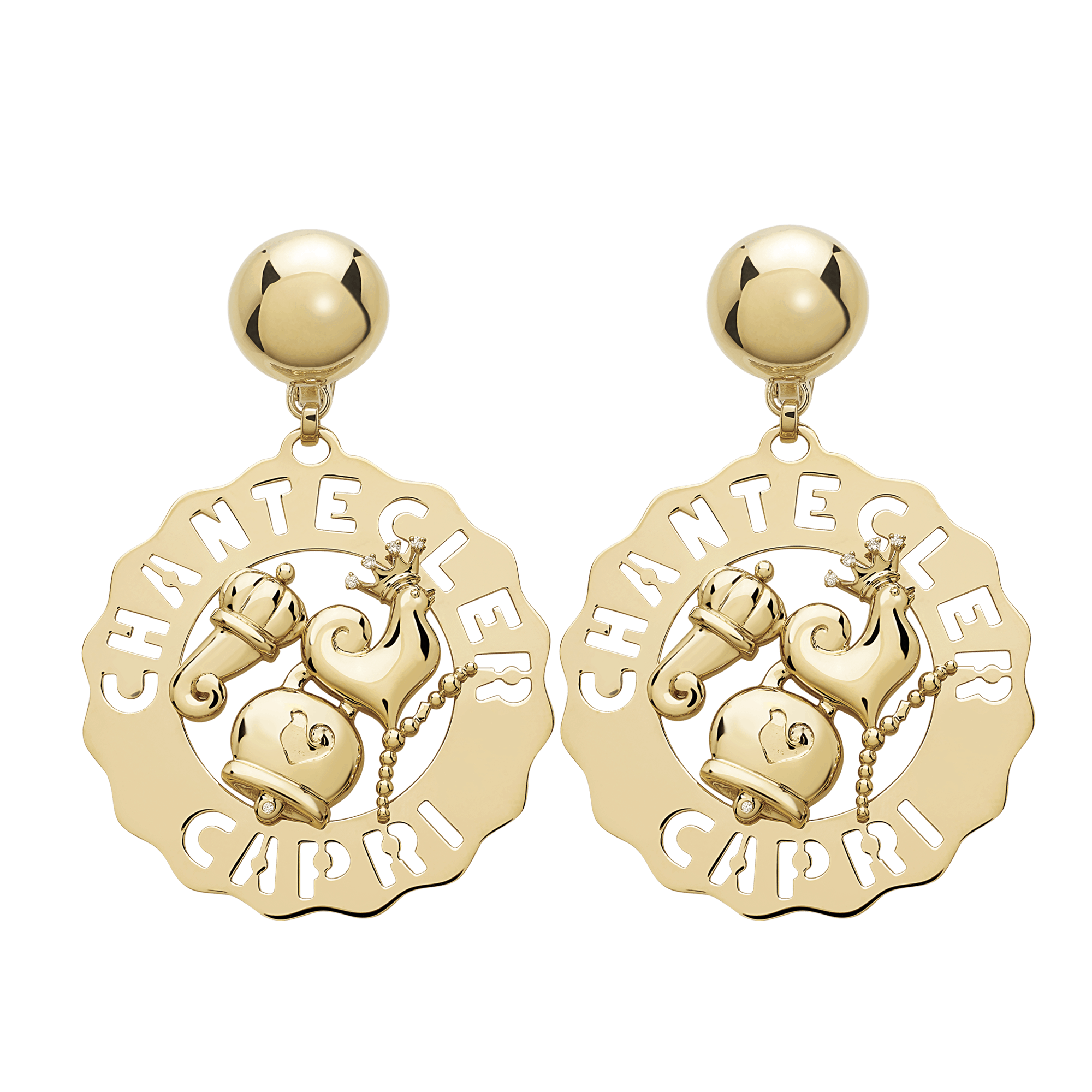 Chantecler Orecchini Logo grandi gallo