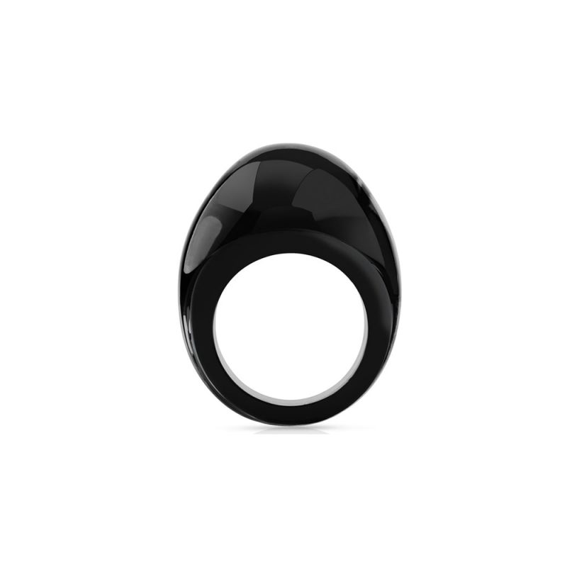 Anello Cabochon Lalique Nero