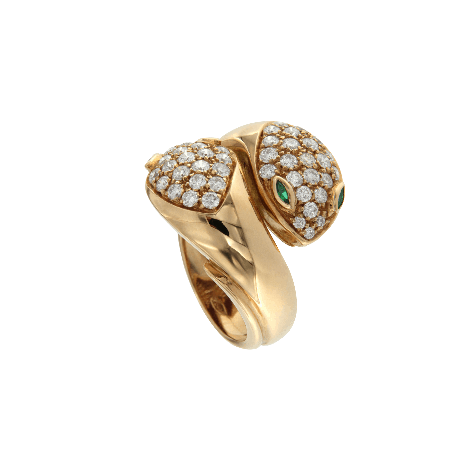 Anello serpenti '70 in oro rosa brillanti