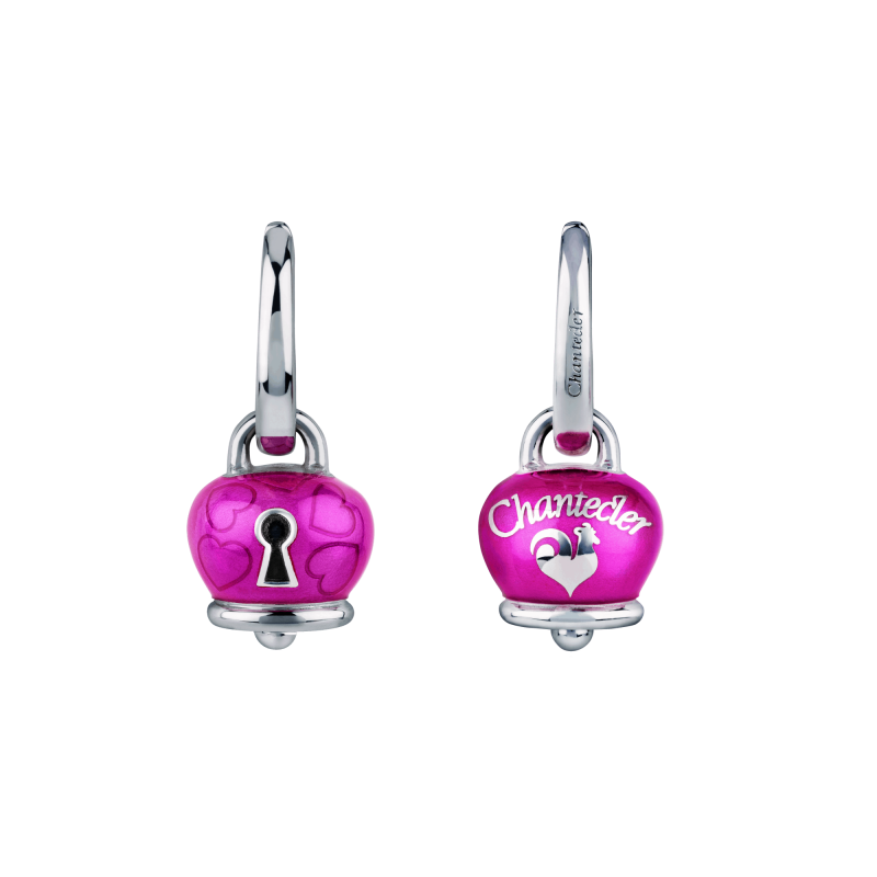 Chantecler Bracciale elastico Campanella cuori lucchetto Bouganville