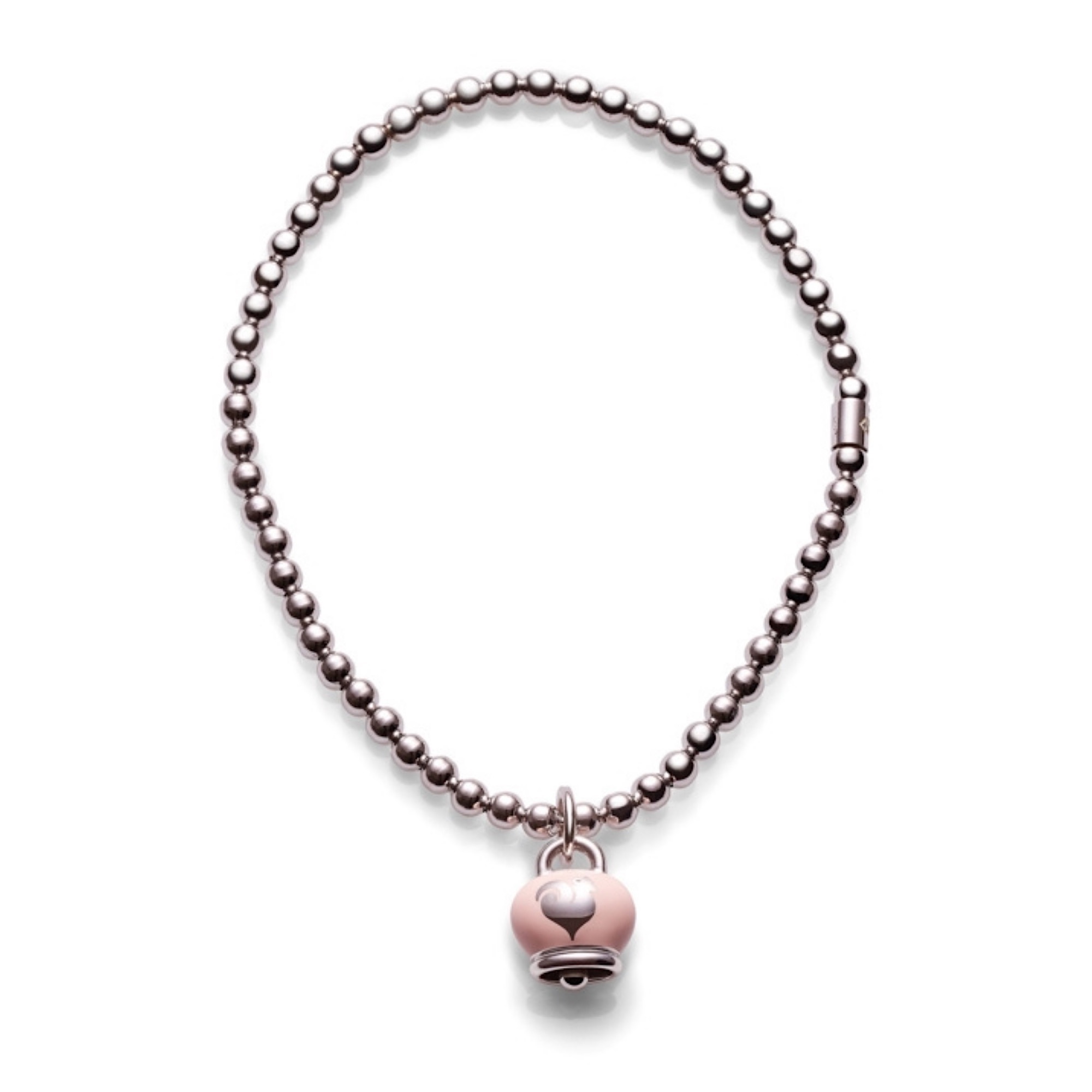 BRACCIALE ELASTICO CIONDOLO CAMPANELLA ROSA CHANTECLER