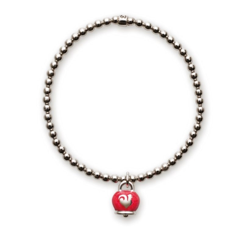 BRACCIALE ELASTICO CIONDOLO CAMPANELLA ROSSA CHANTECLER