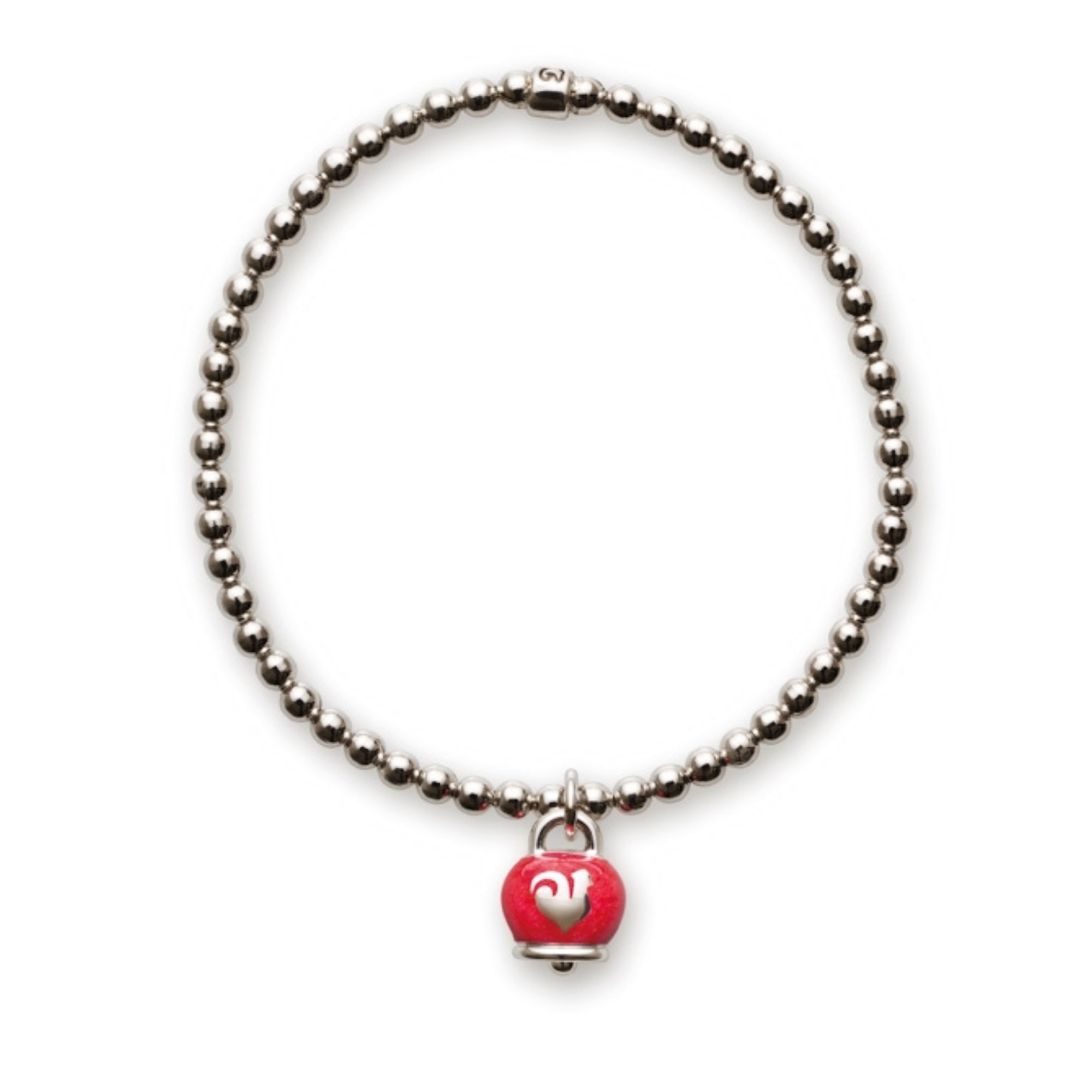 BRACCIALE ELASTICO CIONDOLO CAMPANELLA ROSSA CHANTECLER