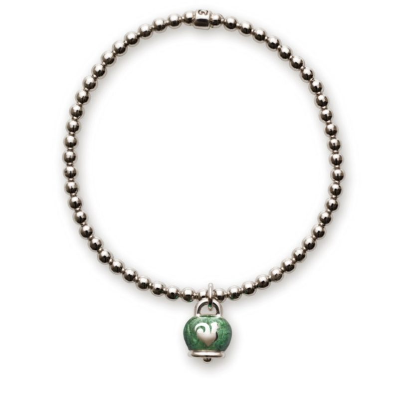 BRACCIALE ELASTICO CIONDOLO CAMPANELLA VERDE CHANTECLER
