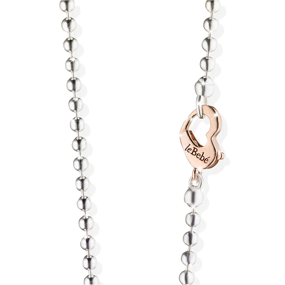 Catena in argento moschettone a cuore Le Bebè