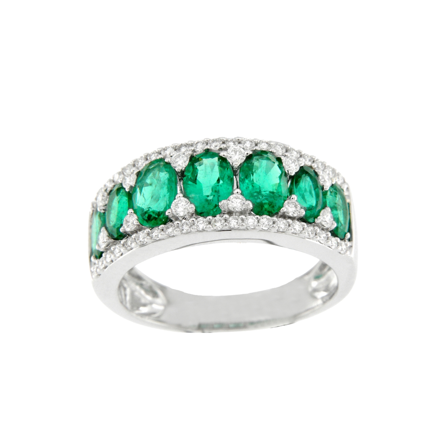 Anello smeraldi diamanti emerald ring diamonds sconto discount Bon Ton