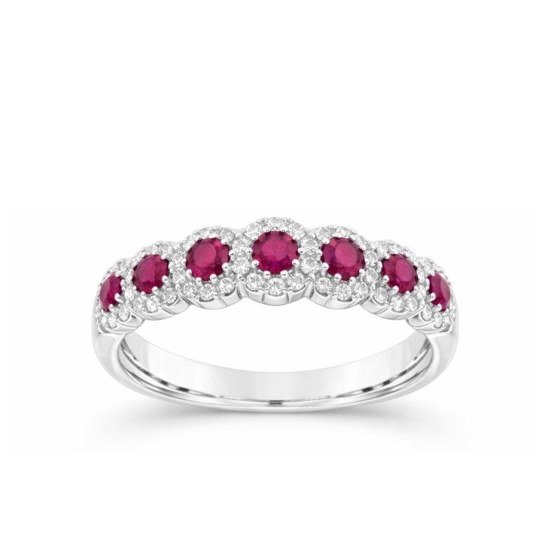 Anello Bon Ton rubini e brillanti