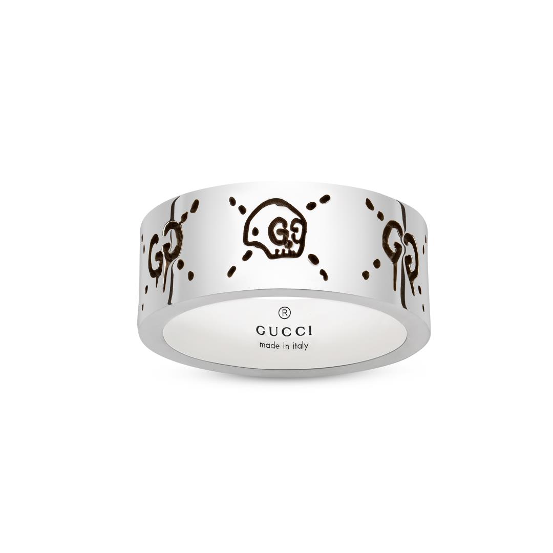 GUCCI GHOST ANELLO ARGENTO