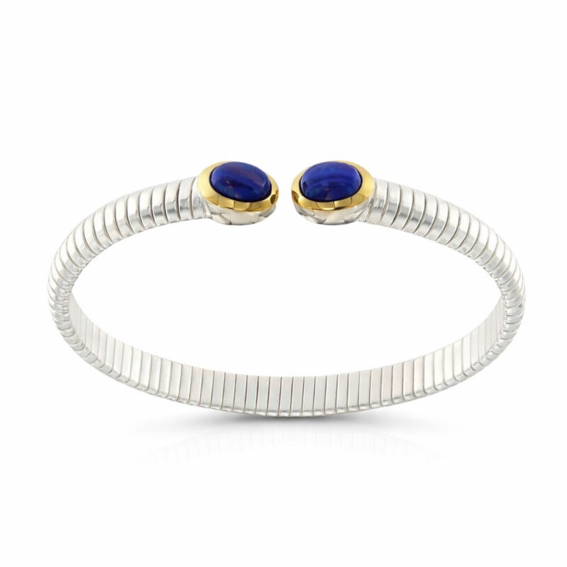 Bracciale Tubogas argento oro lapislazzuli