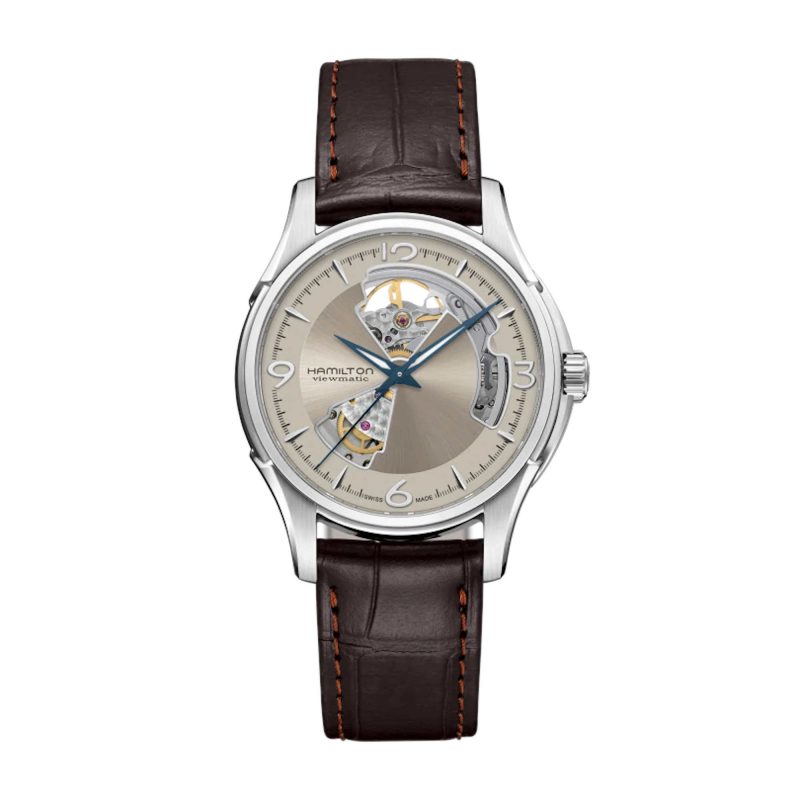 pelle Orologio Hamilton Jazzmaster Open Heart Auto