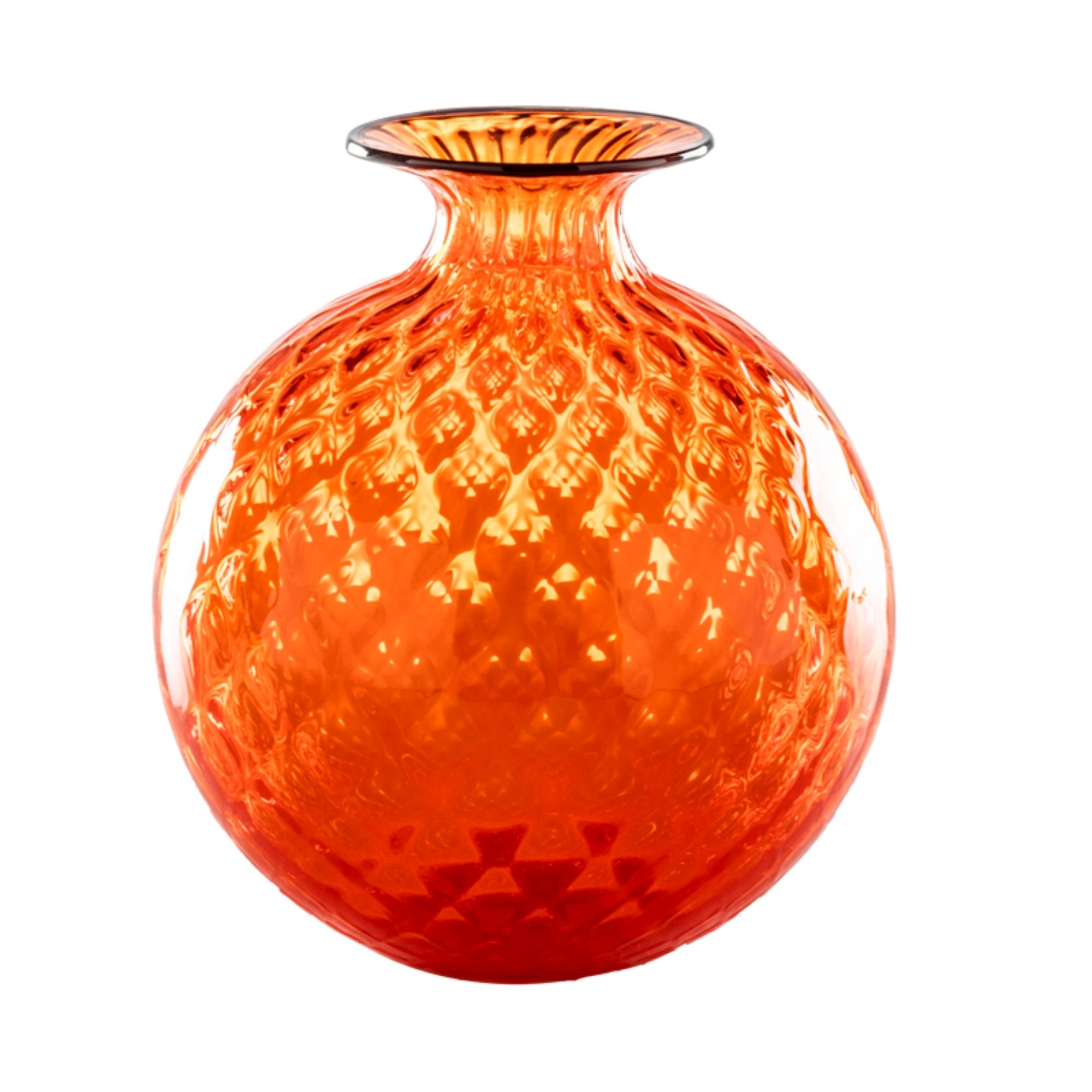 MONOFIORI BALLOTON VENINI 100.29 ORANGE MURANO VASE