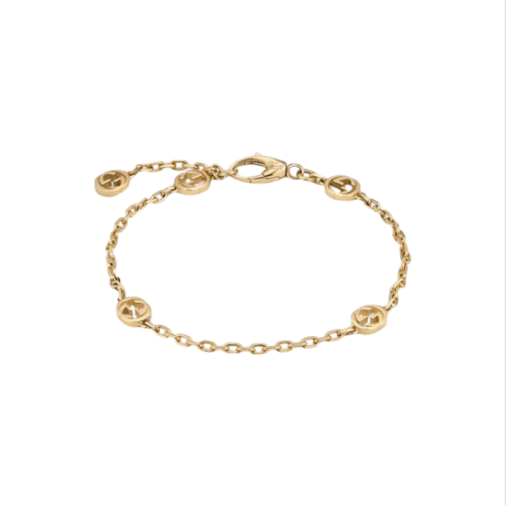 Bracciale 18 carati con dettagli GG GUCCI BRACELET GOLD SCONTO DISCOUNT