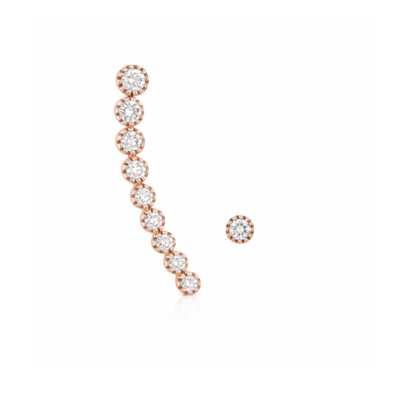 ORECCHINI ORO BIANCO ASIMMETRICI CON BRILLANTI