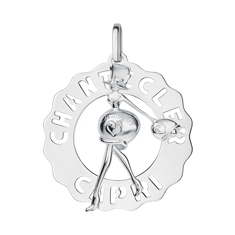 CHANTECLER - LOGO CIONDOLO GRANDE MADAME CLOCHETTE sconto discount silver charm 