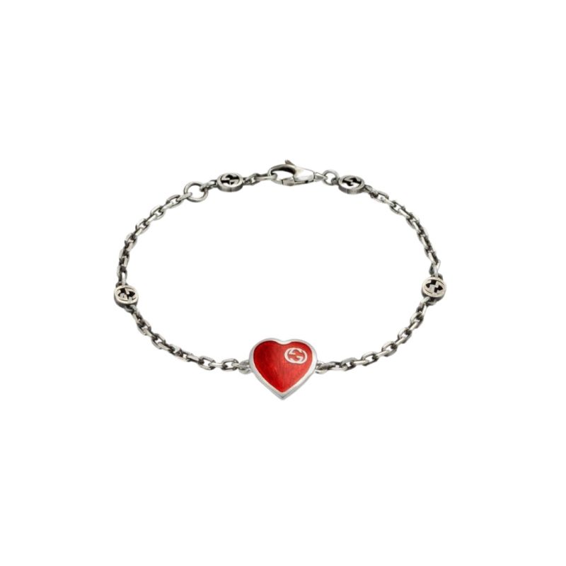 645546_J89B4_1192_001_100_0000_Light-Bracciale-con-cuore-Gucci-e-GG BRACELET RED SCONTO GUCCI DISCOUNT