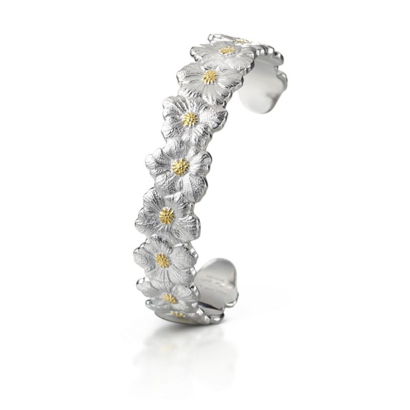 BUCCELLATI Gardenia Bracciale piccolo SBRAGAR01:Y BRACELET SILVER BLOSSOM SCONTO DISCOUNT