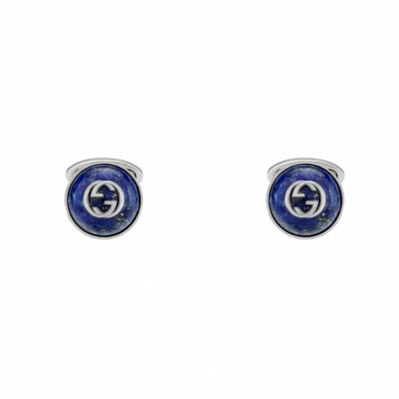Gemelli-polso-argento-GUCCI-GG-e-Lapislazzuli-645589-I5930-8136-GUCCI-cufflinks-sconto-discount-silver