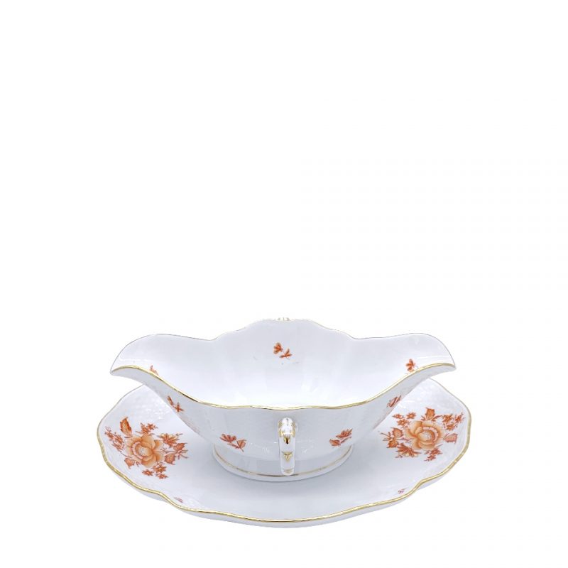 HEREND salsiera con piatto NBH222 sauce boat with plate SCONTO DISCOUNT