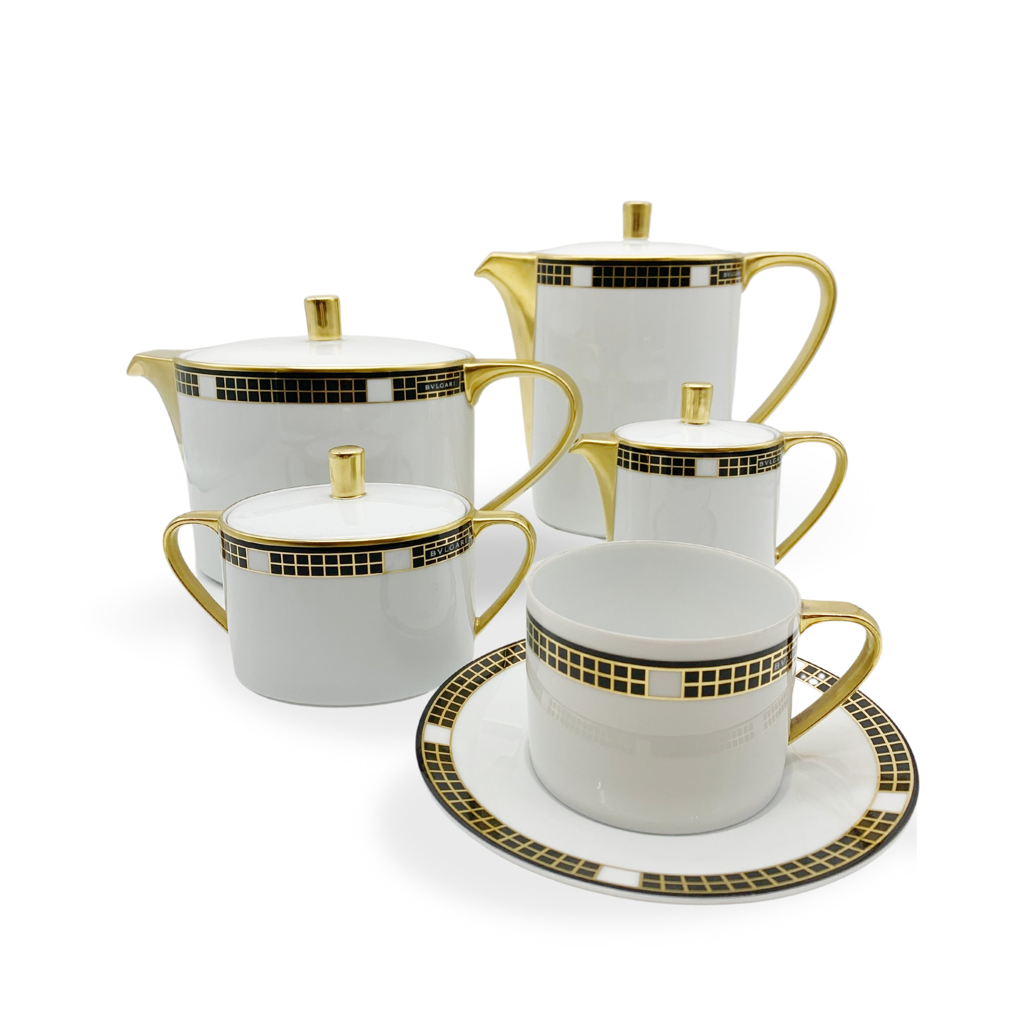 servizio te caffè bvlgari tea service quadro black nero sconto discount