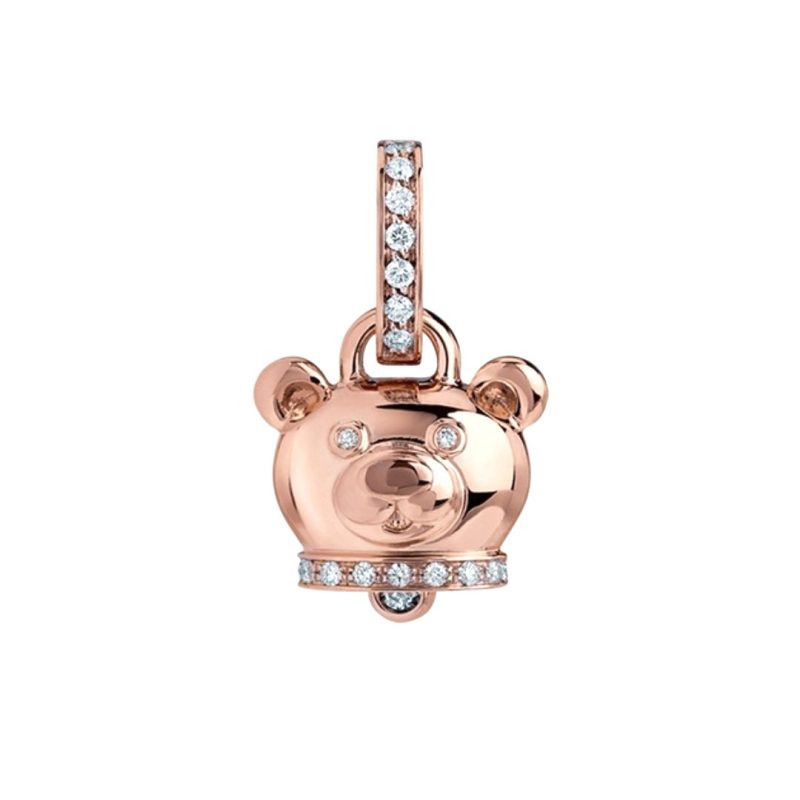 Ciondolo Campanella micro orsacchiotto pendant little bear diamonds sconto discount 41137