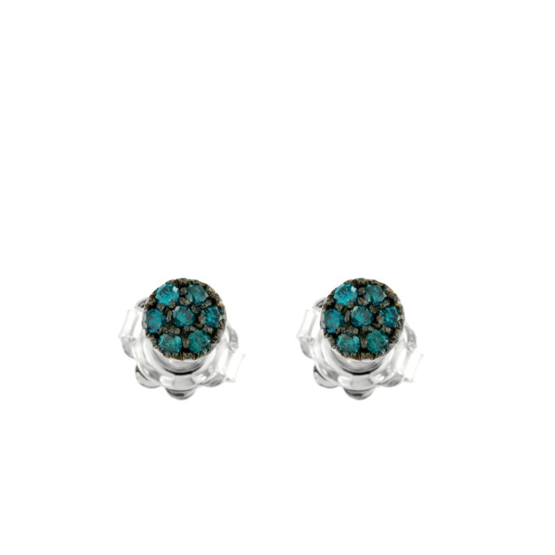Orecchini oro bianco diamanti blu earrings sconto discount 45307_blue_P
