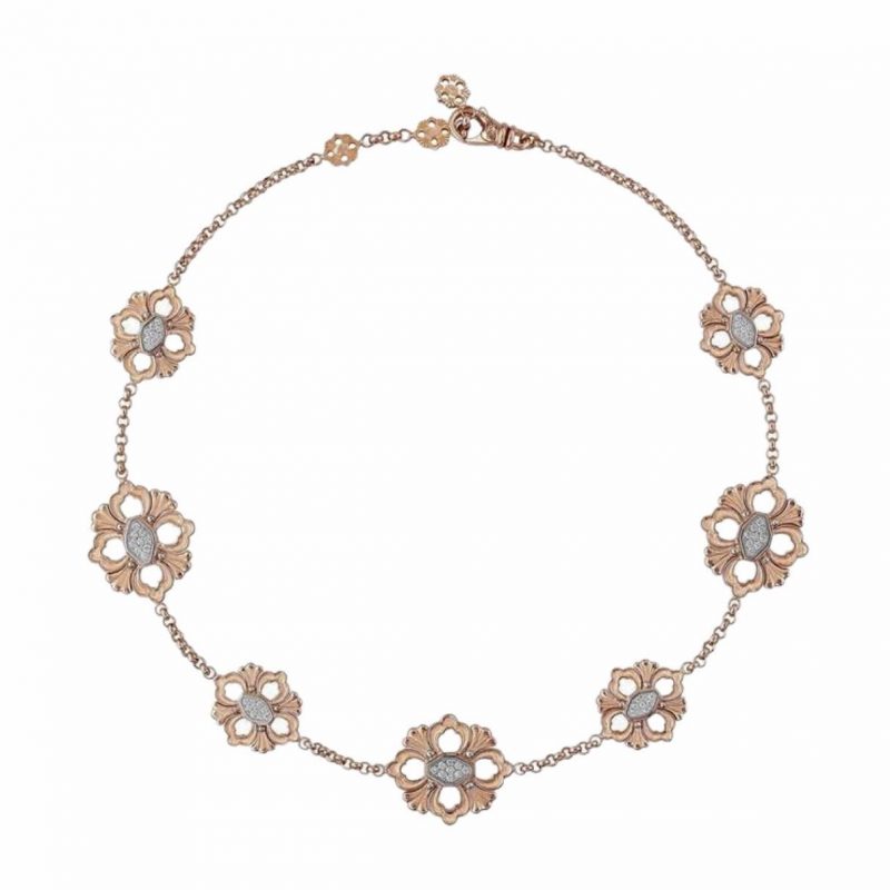 Collana oro rosa opera icona necklace rose gold NEC012573 sconto discount