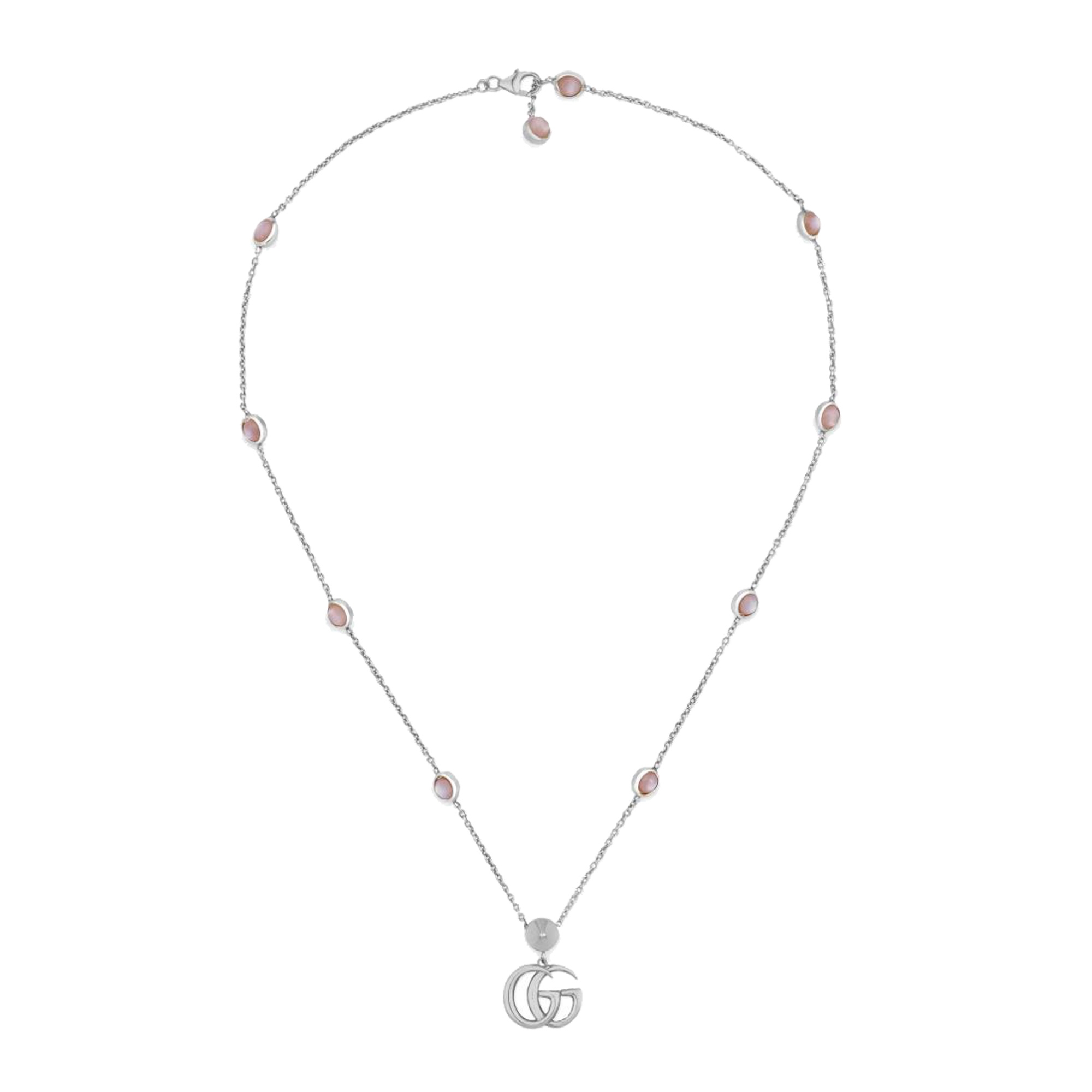 Collana Gucci in madreperla Doppia G necklace sconto discount