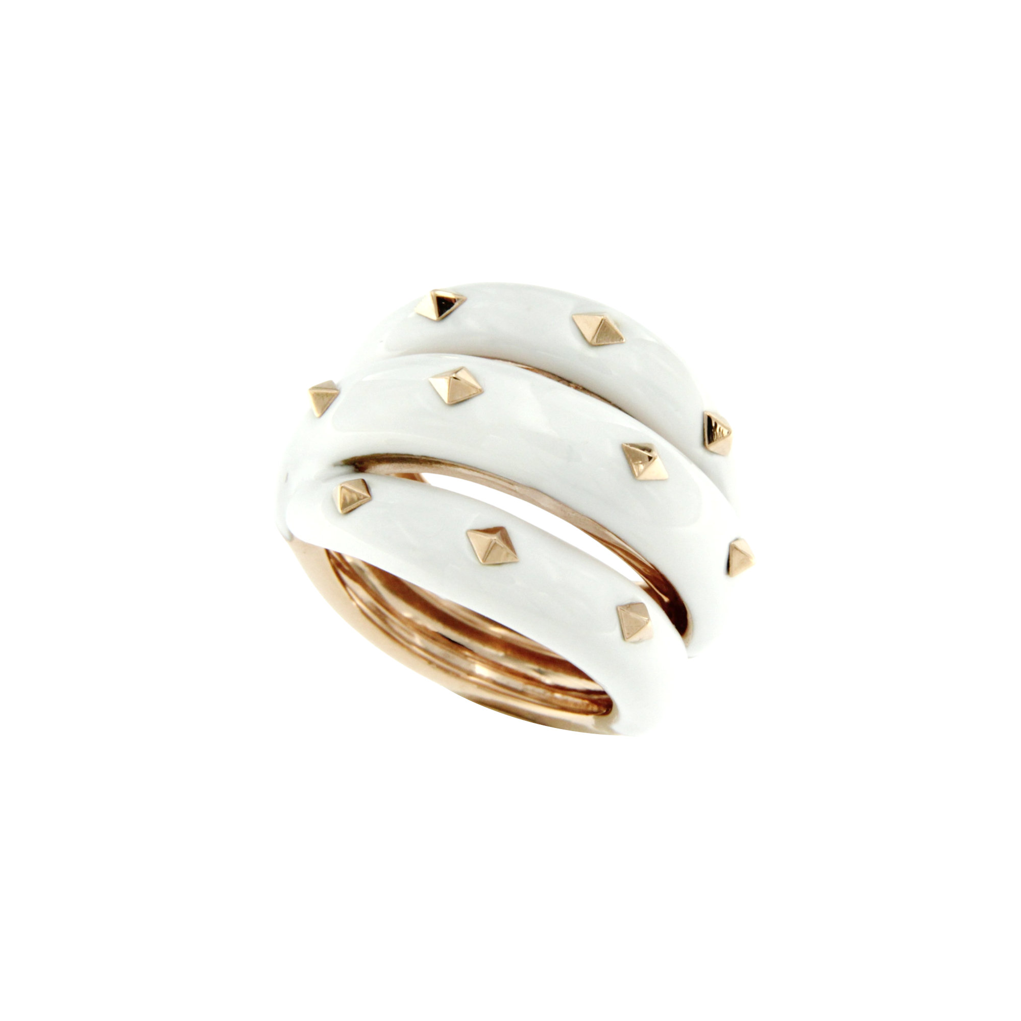 Anello carriva ring smalto bianco enamel white sconto discount