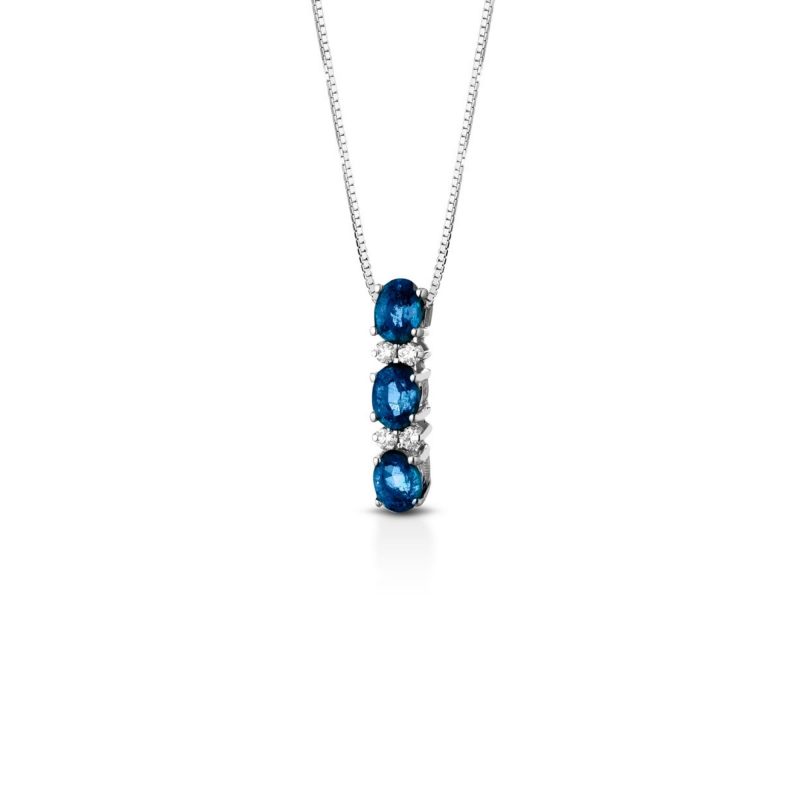 Collana diamanti e zaffiri Diamond and sapphire necklace sconto discount