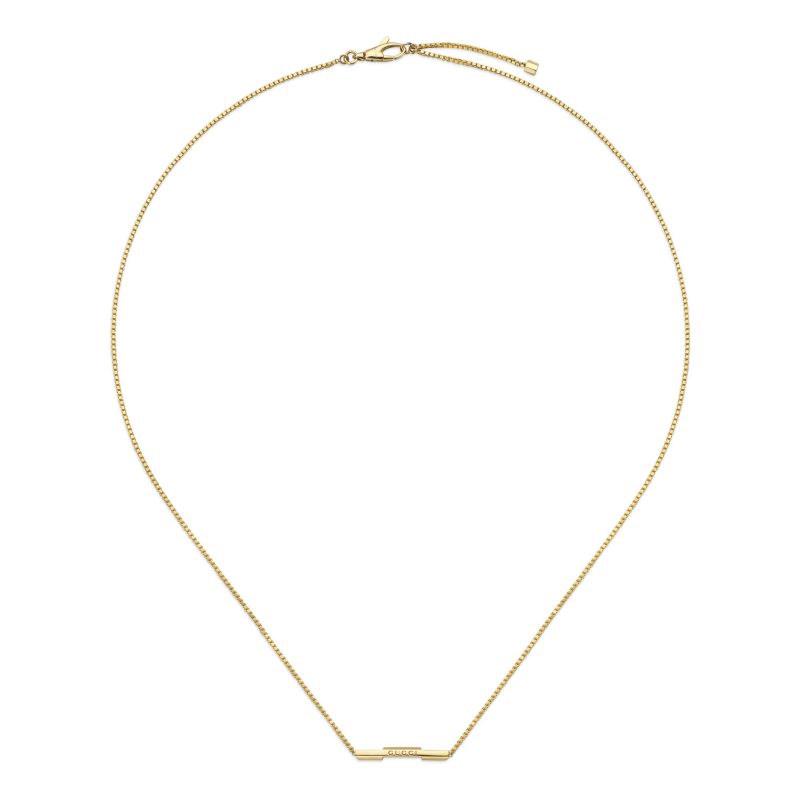 YBB662108001_001 gucci link necklace collana barretta sconto discount
