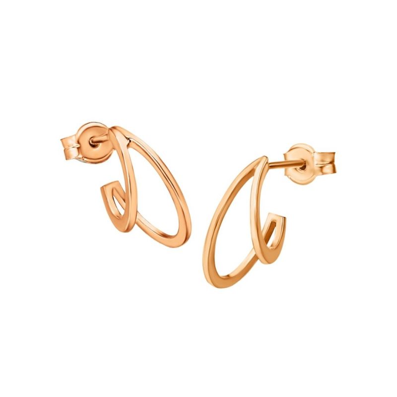 orecchini le carrè oro rosa earrings sconto discount