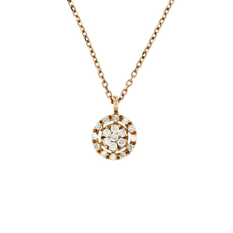 Collana Circles in oro rosa e brillanti necklace in rose gold and diamonds