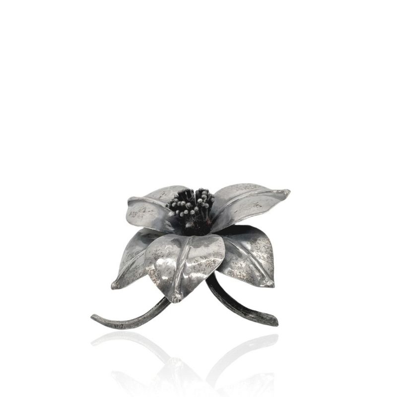 Fratelli Lisi candeliere bugia in argento 925 pianta Cineraria candelstick silver sconto discount