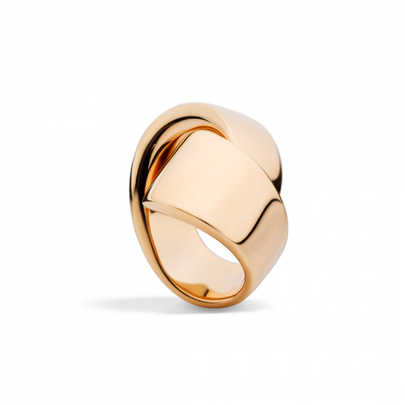 VHERNIER ANELLO ORO ROSA ABBRACCIO 