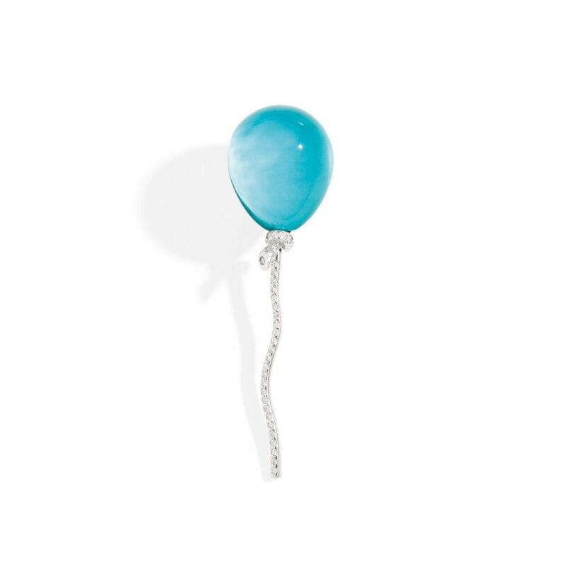 vhernier P00786MB400 monorecchino piccolo palloncino vhernier ballon earring diamonds torquise sconto discount