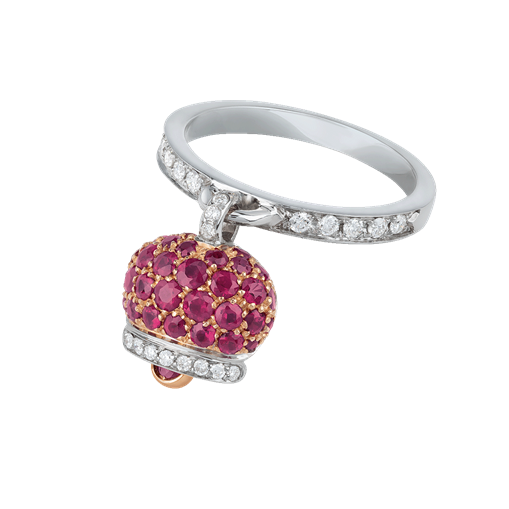 anello campanella chantecler diamanti diamond bell ring sconto discount rubies
