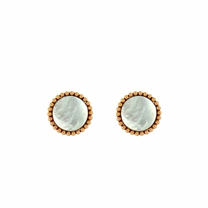 Orecchini Bollicine Oro rosa e Madreperla mother of pearl earrings sconto discount
