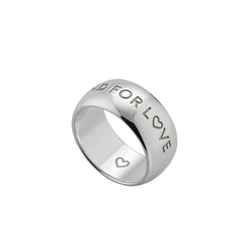 ANELLO GUCCI FASCIA LARGA BLIND FOR LOVE INCISIONE CUORE