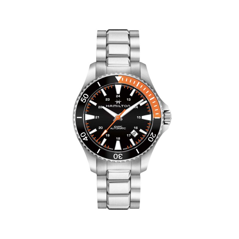 KHAKI NAVY SCUBA AUTO QUADRANTE NERO 40 MM 