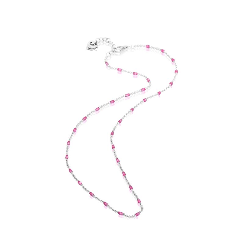 Catena Et Voilà in Argento e smalto rosa Chantelcer collection