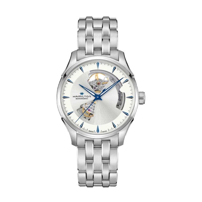 JAZZMASTER OPEN HEART AUTO 40 MM QUADRANTE ARGENTO