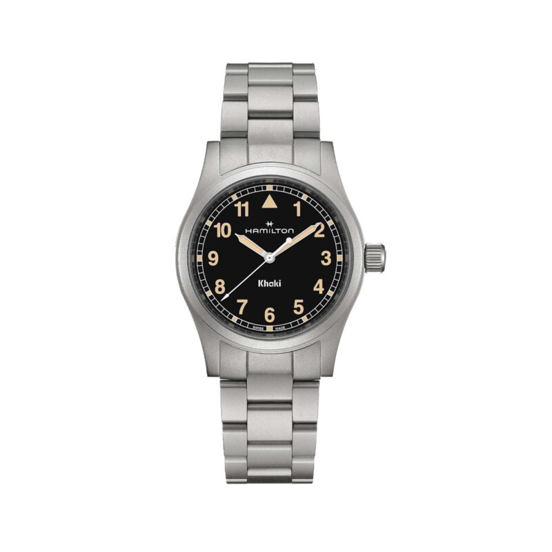 KHAKI FIELD QUARTZ 38MM QUADRANTE NERO