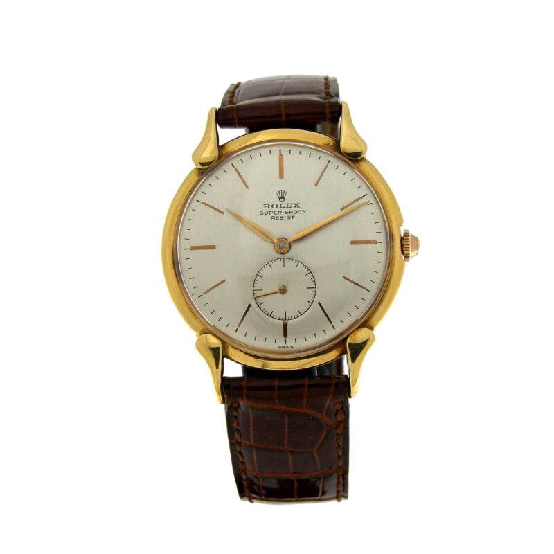Orologio Rolex super shock  anni 40 quadrante fibbia originale placata oro