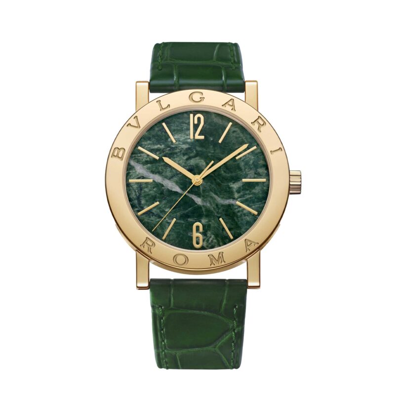 Orologio Bvlgari Bvlgari 50th Anniversary Limited Edition 36 MM quadrante in marmo verde Alpi