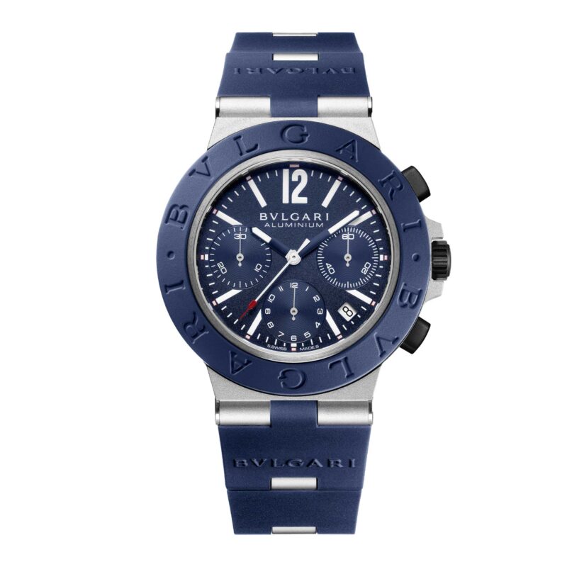 Orologio Bvlgari Aluminium Chronograph quadrante verniciato blu